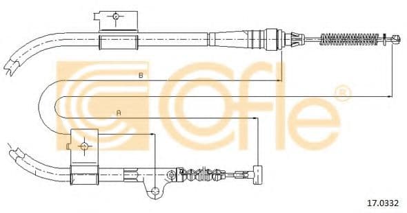 17.0332 Cofle Трос ручного гальма