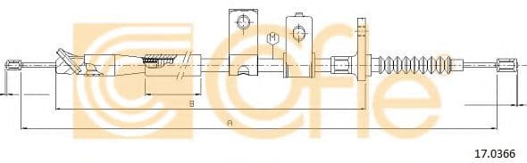 17.0366 Cofle Трос ручного тормоза