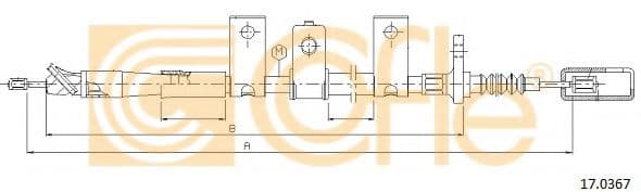 17.0367 Cofle Трос ручного тормоза