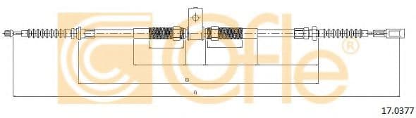 17.0377 Cofle Трос ручного гальма