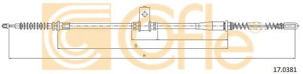 17.0381 Cofle Трос ручного гальма для Nissan Cabstar