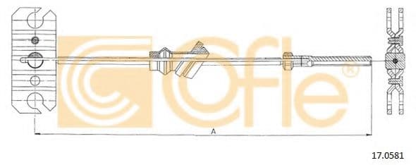 17.0581 Cofle Трос ручного тормоза