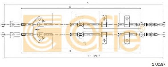17.0587 Cofle Трос ручного тормоза