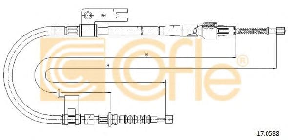 17.0588 Cofle Трос ручного гальма