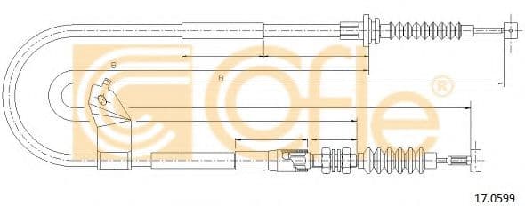 17.0599 Cofle Трос ручного гальма для Mazda MX-5