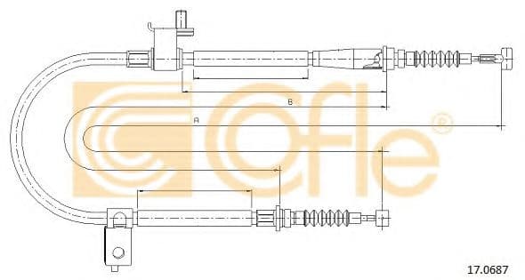 17.0687 Cofle Трос ручного гальма для Mazda 323