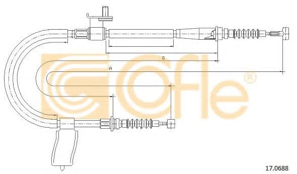 17.0688 Cofle Трос ручного тормоза для Mazda 323