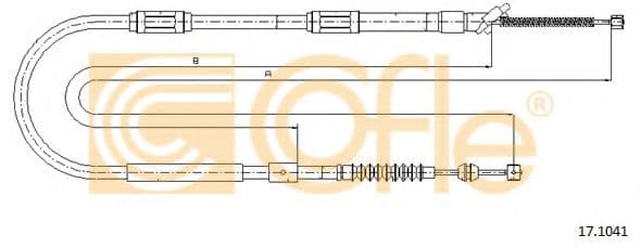 17.1041 Cofle Трос ручного гальма
