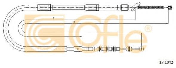 17.1042 Cofle Трос ручного тормоза