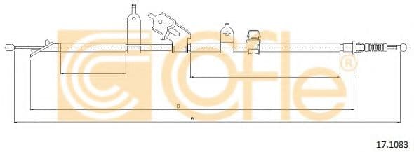 17.1083 Cofle Трос ручного тормоза