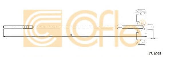 17.1095 Cofle Трос ручного гальма для Toyota Auris