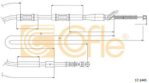 17.1445 Cofle Трос ручного гальма
