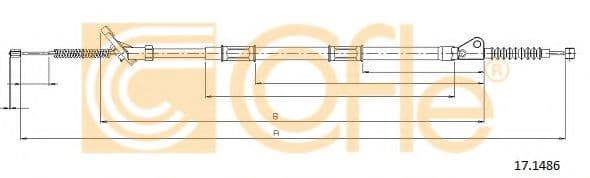 17.1486 Cofle Трос ручного гальма для Toyota Previa