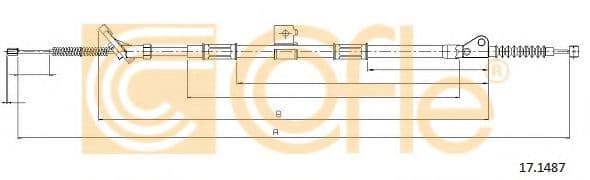 17.1487 Cofle Трос ручного гальма для Toyota Previa