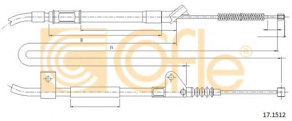 17.1512 Cofle Трос ручного тормоза
