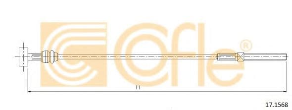 17.1568 Cofle Трос ручного гальма для Toyota RAV4