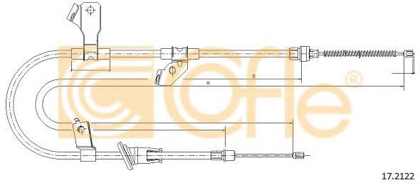 17.2122 Cofle Трос ручного гальма
