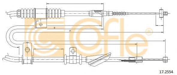 17.2554 Cofle Трос ручного гальма