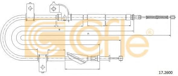 17.2600 Cofle Трос ручного гальма