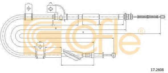 17.2608 Cofle Трос ручного гальма