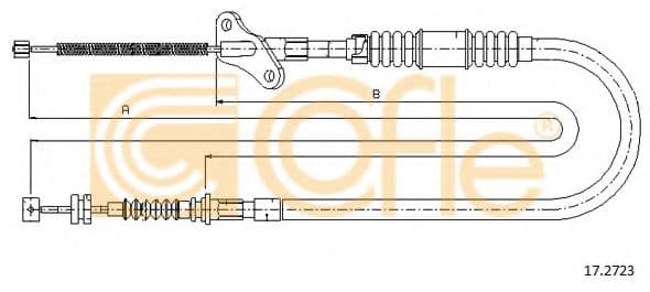 17.2723 Cofle Трос ручного гальма для Opel Frontera