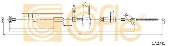 17.2741 Cofle Трос ручного гальма для Opel Frontera