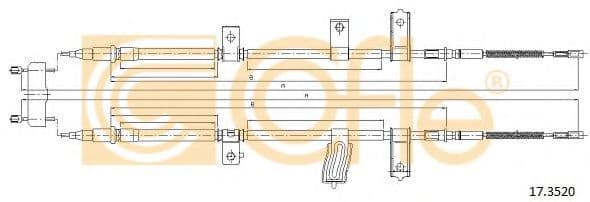 17.3520 Cofle Трос ручного тормоза