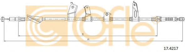 17.4217 Cofle Трос ручного тормоза для Honda Civic