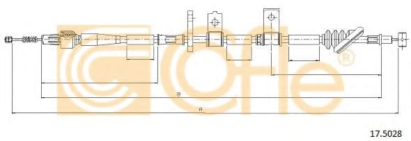 17.5028 Cofle Трос ручного тормоза