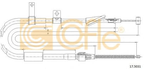 17.5031 Cofle Трос ручного гальма для Suzuki Swift