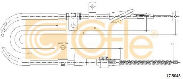 17.5048 Cofle Трос ручного тормоза для Suzuki Liana