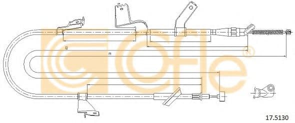 17.5130 Cofle Трос ручного тормоза