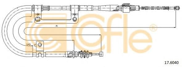 17.6040 Cofle Трос ручного тормоза