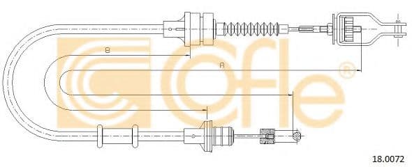 18.0072 Cofle Трос сцепления для Nissan Micra