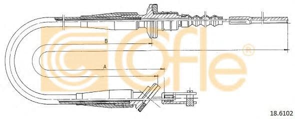 18.6102 Cofle Трос зчеплення для Suzuki Swift