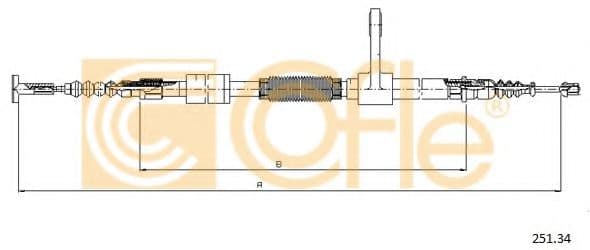 251.34 Cofle Трос ручного тормоза