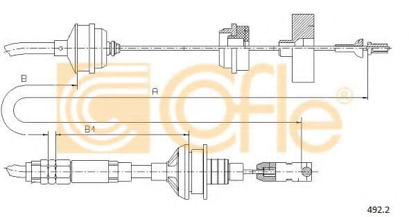 492.2 Cofle Трос сцепления