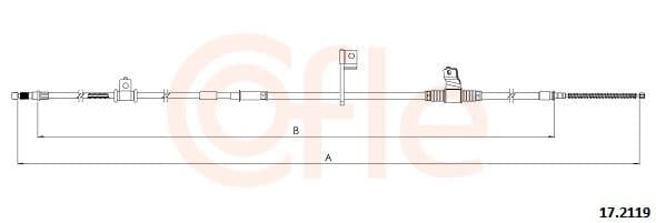 92172119 Cofle Трос ручного гальма для Mitsubishi Pajero