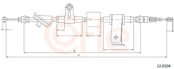 92120104 Cofle Трос ручного тормоза