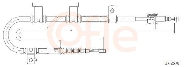 92172578 Cofle Трос ручного гальма