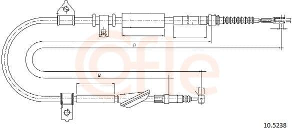 92105238 Cofle Трос ручного гальма