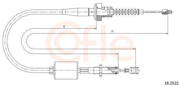 92182522 Cofle Трос зчеплення для Hyundai Atos