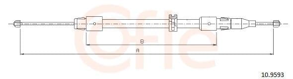92109593 Cofle Трос ручного гальма для Mercedes R-Class