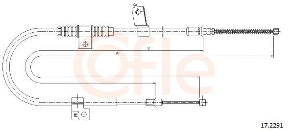 92172291 Cofle Трос ручного гальма