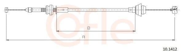 92101412 Cofle Тросик газа для Skoda Favorit