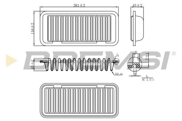 fa0209 Bremsi Воздушный фильтр
