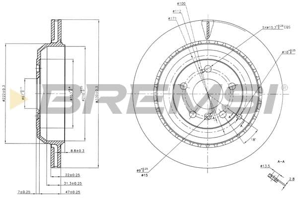 cd7531v Bremsi Гальмівний диск