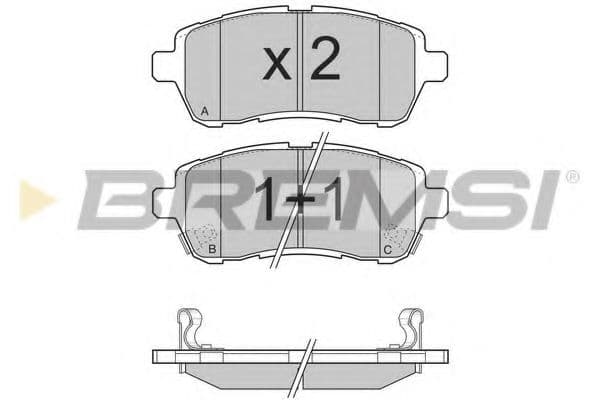 BP3316 Bremsi Гальмівні колодки