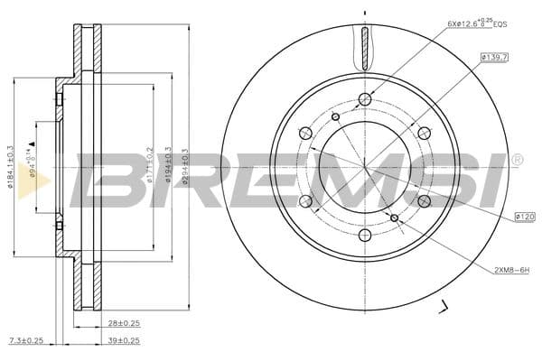 cd7818v Bremsi Гальмівний диск