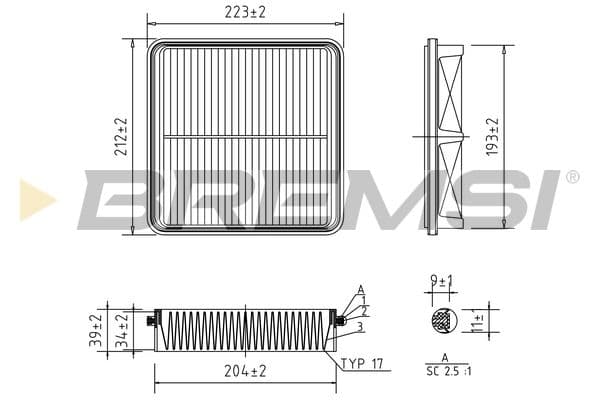fa1118 Bremsi Воздушный фильтр для Mazda CX-3